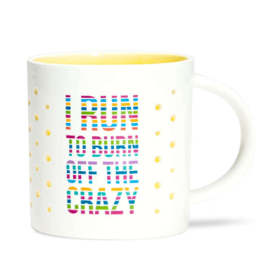 Soleil Home™ Running Porcelain Mug - Run to Burn Off the Crazy