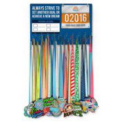 Running Large Hooked on Medals and Bib Hanger - Dry Erase PRs