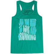 Flowy Racerback Tank Top - All You Need is Love and Running