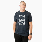 Running Short Sleeve T-Shirt - 26.2 Marathon Vertical 