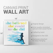 Running Canvas Wall Art - She Believed She Could