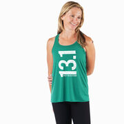 Flowy Racerback Tank Top - 13.1 Half Marathon Vertical