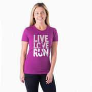 Women's Everyday Runners Tee - Live Love Run Silhouette