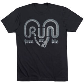 Running Short Sleeve T-Shirt - Run Free Or Die Snake