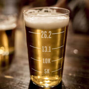 16 oz Beer Pint Glass Runner's Measurements