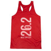 Women's Racerback Performance Tank Top - New York City 26.2 Vertical