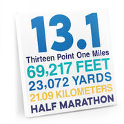 Running Canvas Wall Art - Math Miles 13.1