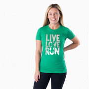 Women's Everyday Runners Tee - Live Love Run Silhouette