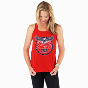 Flowy Racerback Tank Top - We Run Free Because Of The Brave
