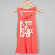 Flowy Racerback Tank Top - Run Now Gobble Later (Bold)