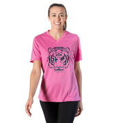 Women's Short Sleeve Tech Tee - Eye Of The Tiger