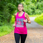Women's Racerback Performance Tank Top - All You Need is Love and Running