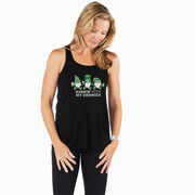 Flowy Racerback Tank Top - Runnin' With My Gnomies® - Lucky