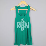 Flowy Racerback Tank Top - She Believed She Could So She Did 13.1