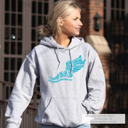 Cross Country Hooded Sweatshirt - Winged Foot Inspirational Words