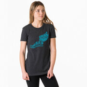Cross Country Women's Everyday Tee Winged Foot Inspirational Words