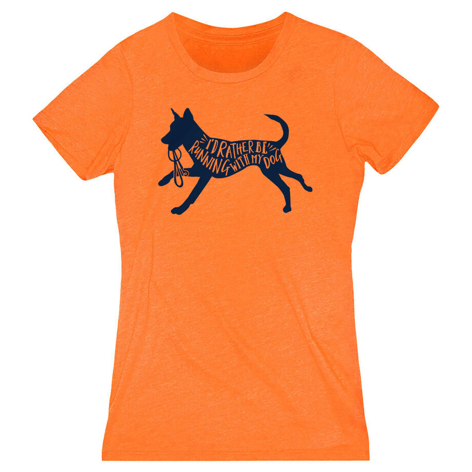 Women's Everyday Runners Tee - I'd Rather Be Running with My Dog