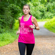 Women's Racerback Performance Tank Top - Then I Teach The Kids