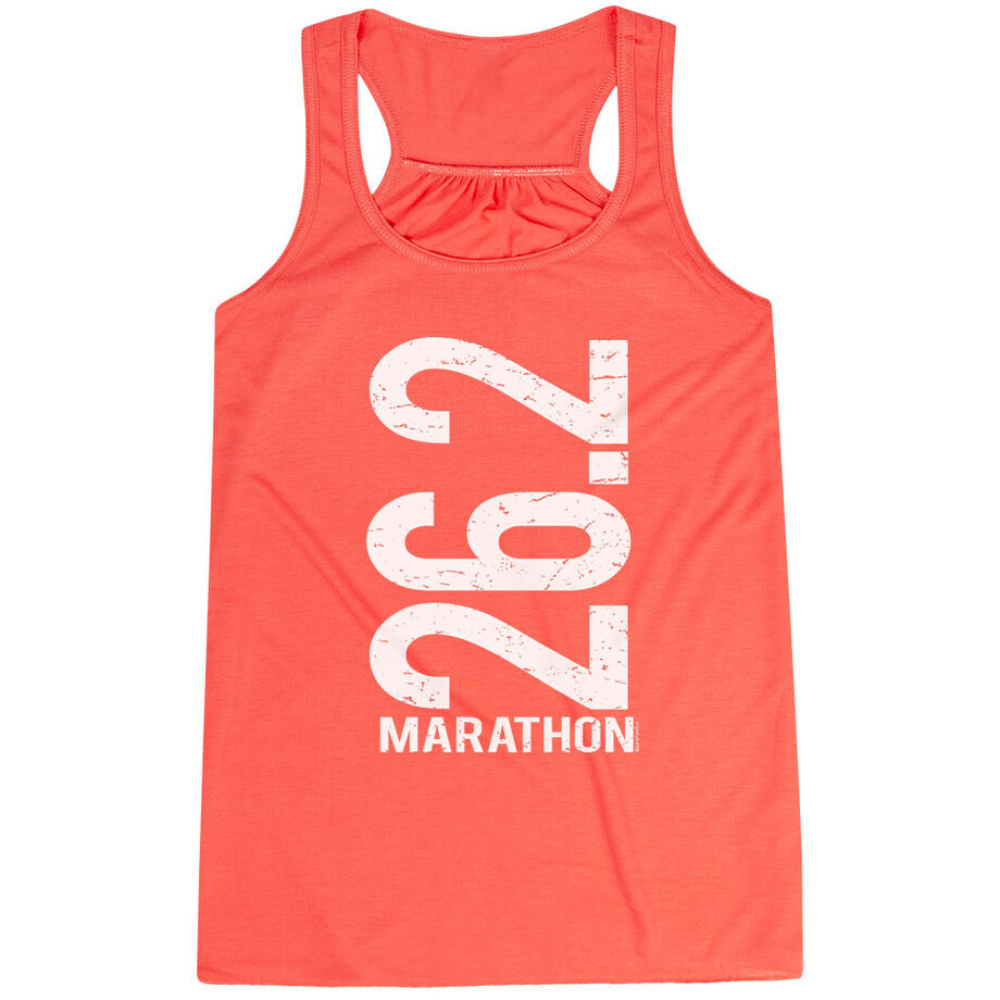 Flowy Racerback Tank Top - 26.2 Marathon Vertical