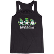 Flowy Racerback Tank Top - Runnin' With My Gnomies® - Lucky