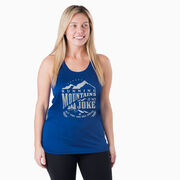 Women's Racerback Performance Tank Top - Running Mountains
