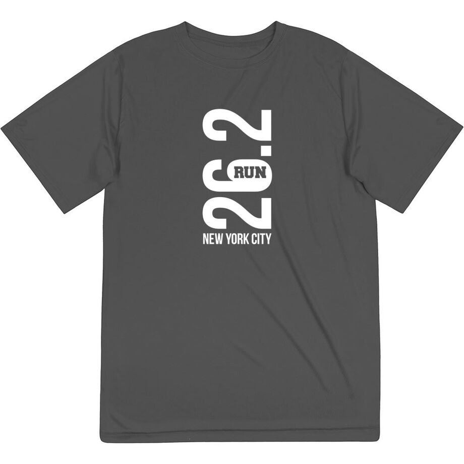 Men's Running Short Sleeve Tech Tee - New York City 26.2 Vertical