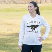 Women's Long Sleeve Tech Tee - Run Club Lone Wolf