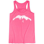 Flowy Racerback Tank Top - Trail Runner in the Mountains