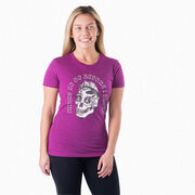 Women's Everyday Runners Tee - Miles To Go Before I Sleep - Skull