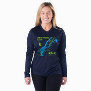 Women's Long Sleeve Tech Tee - New York City Route