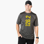 Men's Running Short Sleeve Tech Tee - Boston 26.2 Vertical