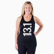 Women's Racerback Performance Tank Top - 13.1 Half Marathon Vertical