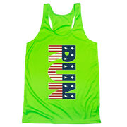 Women's Racerback Performance Tank Top - Patriotic Run