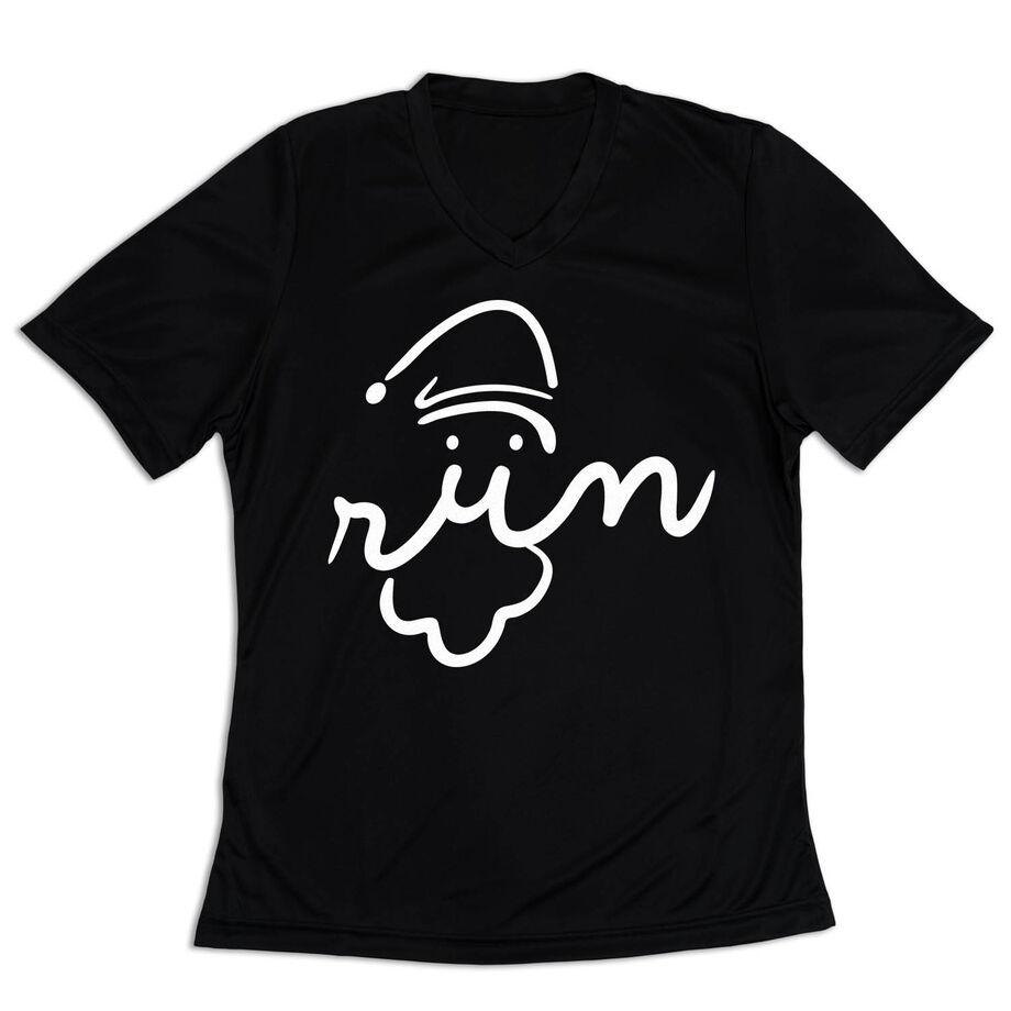 Women's Short Sleeve Tech Tee - Santa Run Face