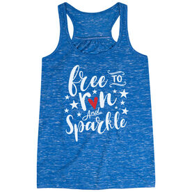 Running Flowy Racerback Tank Top - Free To Run And Sparkle