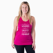 Women's Racerback Performance Tank Top - Miles of Friendship Mantra