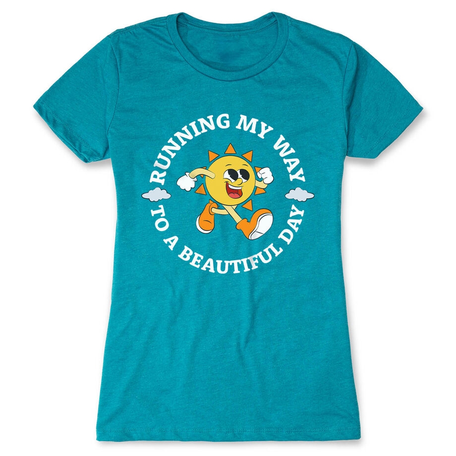Women's Everyday Runners Tee - Running My Way to a Beautiful Day