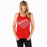 Flowy Racerback Tank Top - Live Love Run Heart