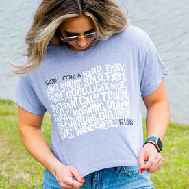 Running Short Sleeve Crop Tee - Gone For a ___ Run