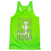 Women's Racerback Performance Tank Top - This Is My Happy Hour