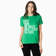 Running Short Sleeve T-Shirt - Then I Teach The Kids