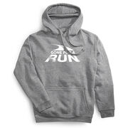 Statement Fleece Hoodie -  Gone For a Run White Logo