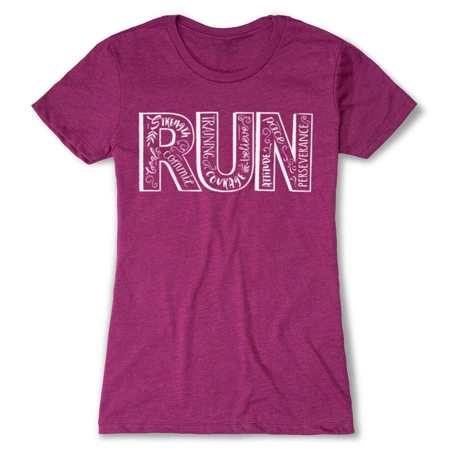 Womens Everyday Runners Tee Run With Inspiration