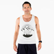 Men's Running Performance Tank Top - Life's Short Run Long (Mountains)