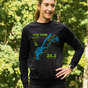 Running Raglan Crew Neck Pullover - New York City Route