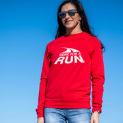 Running Raglan Crew Neck Pullover - Gone For a Run&reg; White Logo