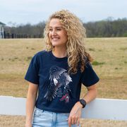 Running Short Sleeve Crop Tee - Because of The Brave