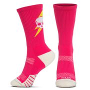 Socrates&reg; Mid-Calf Performance Socks - Bad Ass (Pink)