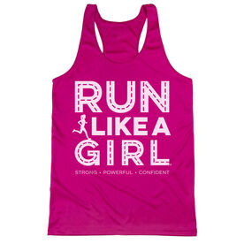 Women's Racerback Performance Tank Top - Run Like A Girl® Road