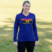 Women's Long Sleeve Tech Tee - Happy Hour